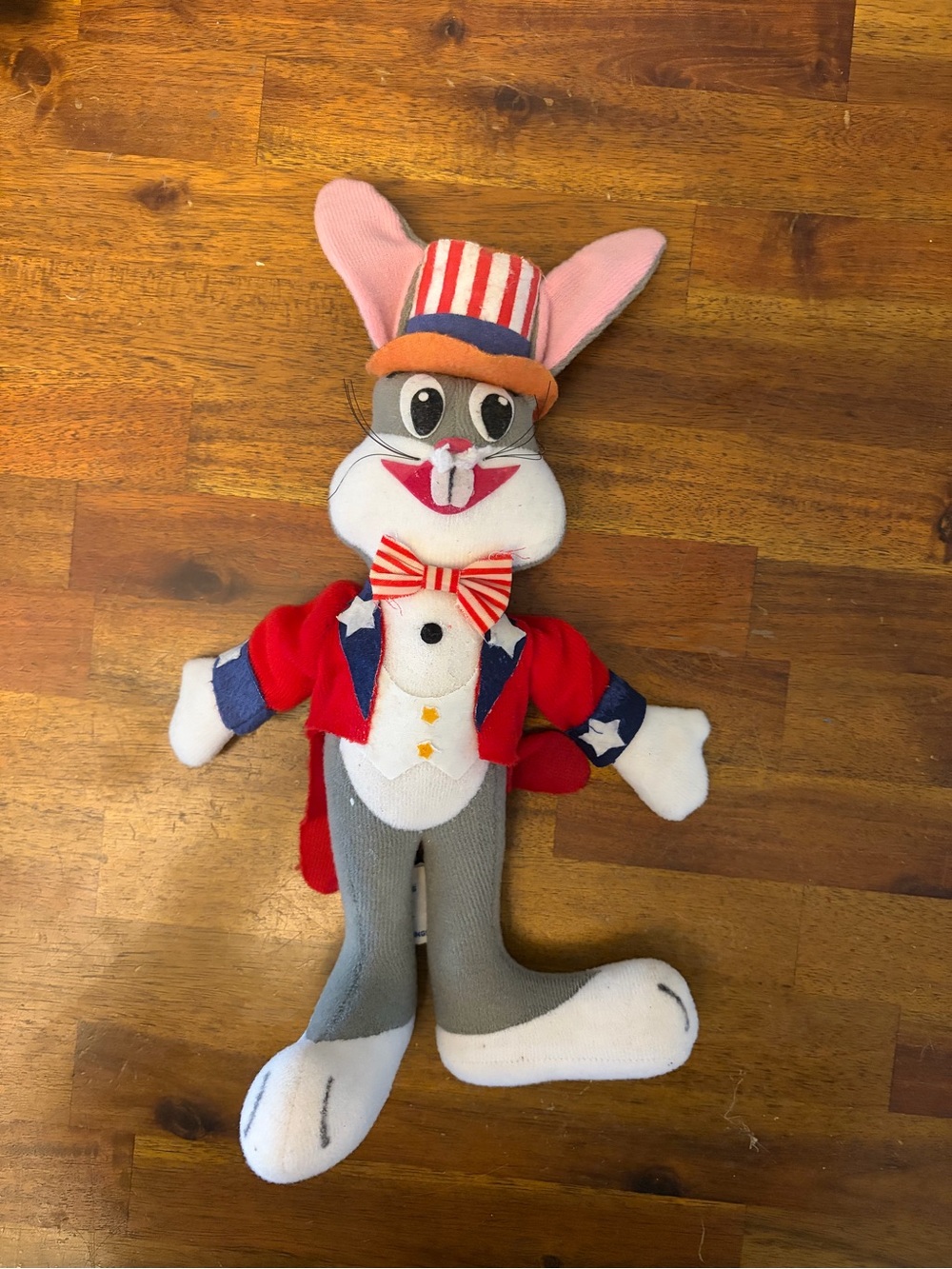 Vintage Uncle Sam Bugs Bunny Plush Toy - Red, White, Blue